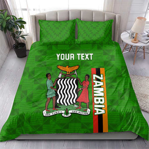 Personalised Zambia Independence Day Bedding Set Kente Pattern