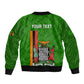 Personalised Zambia Independence Day Bomber Jacket Kente Pattern