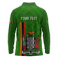 Personalised Zambia Independence Day Long Sleeve Polo Shirt Kente Pattern