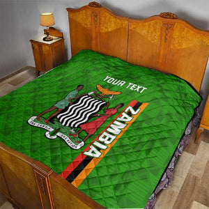 Personalised Zambia Independence Day Quilt Kente Pattern