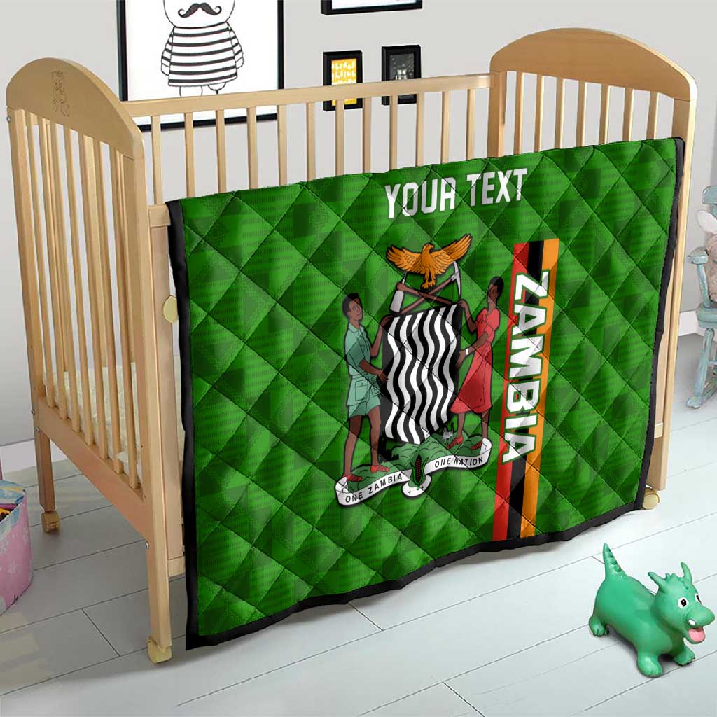 Personalised Zambia Independence Day Quilt Kente Pattern