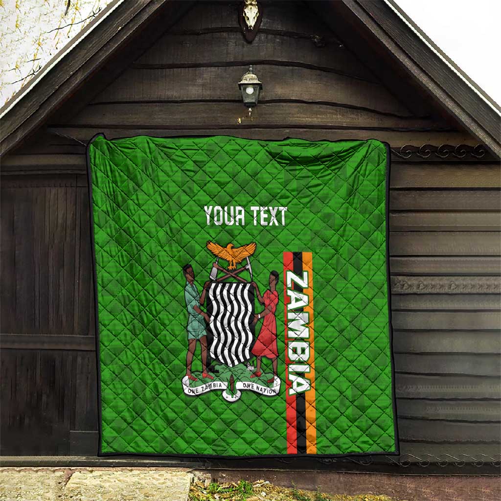 Personalised Zambia Independence Day Quilt Kente Pattern