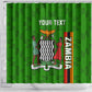 Personalised Zambia Independence Day Shower Curtain Kente Pattern
