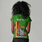 Personalised Zambia Independence Day Women V-Neck T-Shirt Kente Pattern