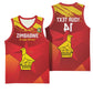 Custom Zimbabwe Cricket Basketball Jersey Go Lady Chevrons Grunge Style - African Pride