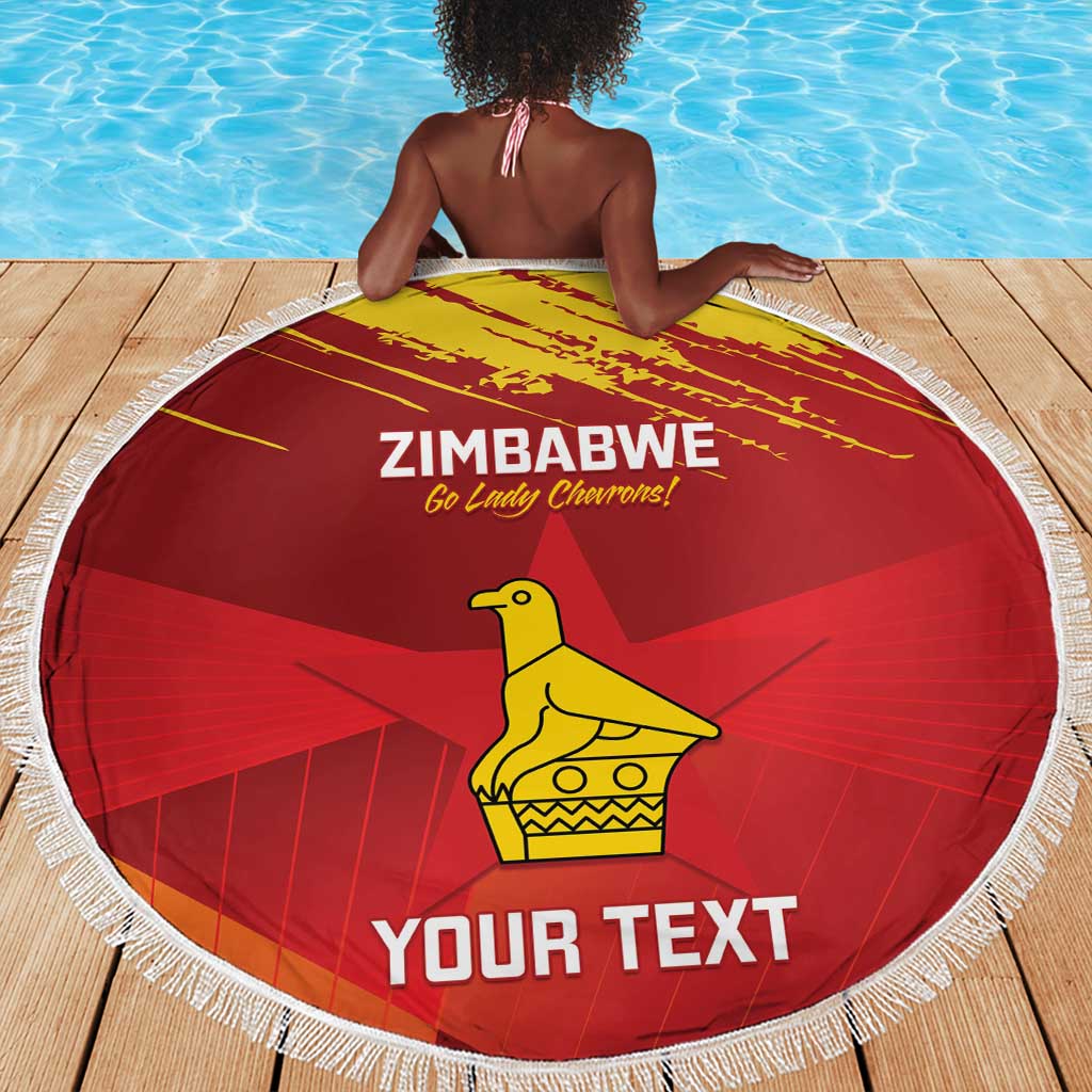 Custom Zimbabwe Cricket Beach Blanket Go Lady Chevrons Grunge Style
