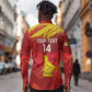 Custom Zimbabwe Cricket Long Sleeve Button Shirt Go Lady Chevrons Grunge Style