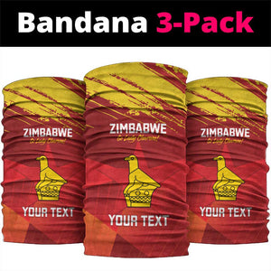 Custom Zimbabwe Cricket Neck Gaiter Go Lady Chevrons Grunge Style LT14