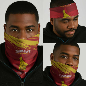 Custom Zimbabwe Cricket Neck Gaiter Go Lady Chevrons Grunge Style LT14