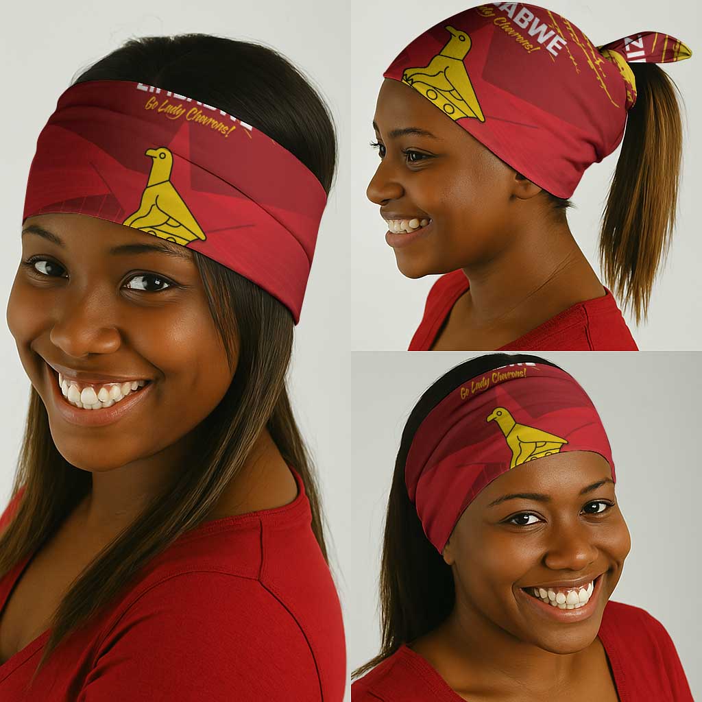 Custom Zimbabwe Cricket Neck Gaiter Go Lady Chevrons Grunge Style LT14
