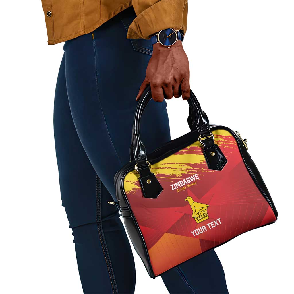 Custom Zimbabwe Cricket Shoulder Handbag Go Lady Chevrons Grunge Style