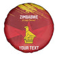 Custom Zimbabwe Cricket Spare Tire Cover Go Lady Chevrons Grunge Style