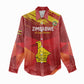 Custom Zimbabwe Cricket Women Casual Shirt Go Lady Chevrons Grunge Style LT14