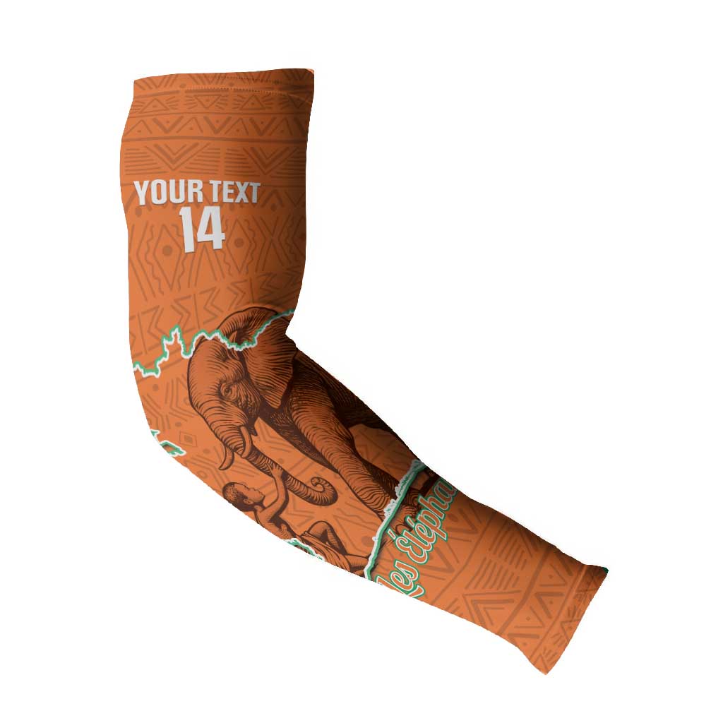 Custom Ivory Coast Football Arm Sleeves 2026 Cote d'Ivoire Les Elephants Orange Version - African Pride