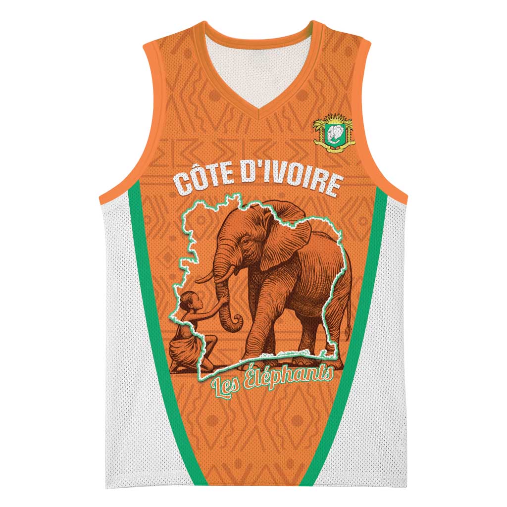 Custom Ivory Coast Football Basketball Jersey 2026 Cote d'Ivoire Les Elephants Orange Version - African Pride
