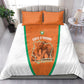 Ivory Coast Football Bedding Set 2026 Cote d'Ivoire Les Elephants Orange Version - African Pride