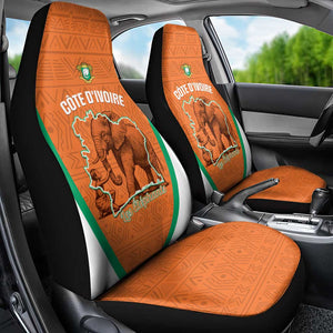 Ivory Coast Football Car Seat Cover 2026 Cote d'Ivoire Les Elephants Orange Version - African Pride