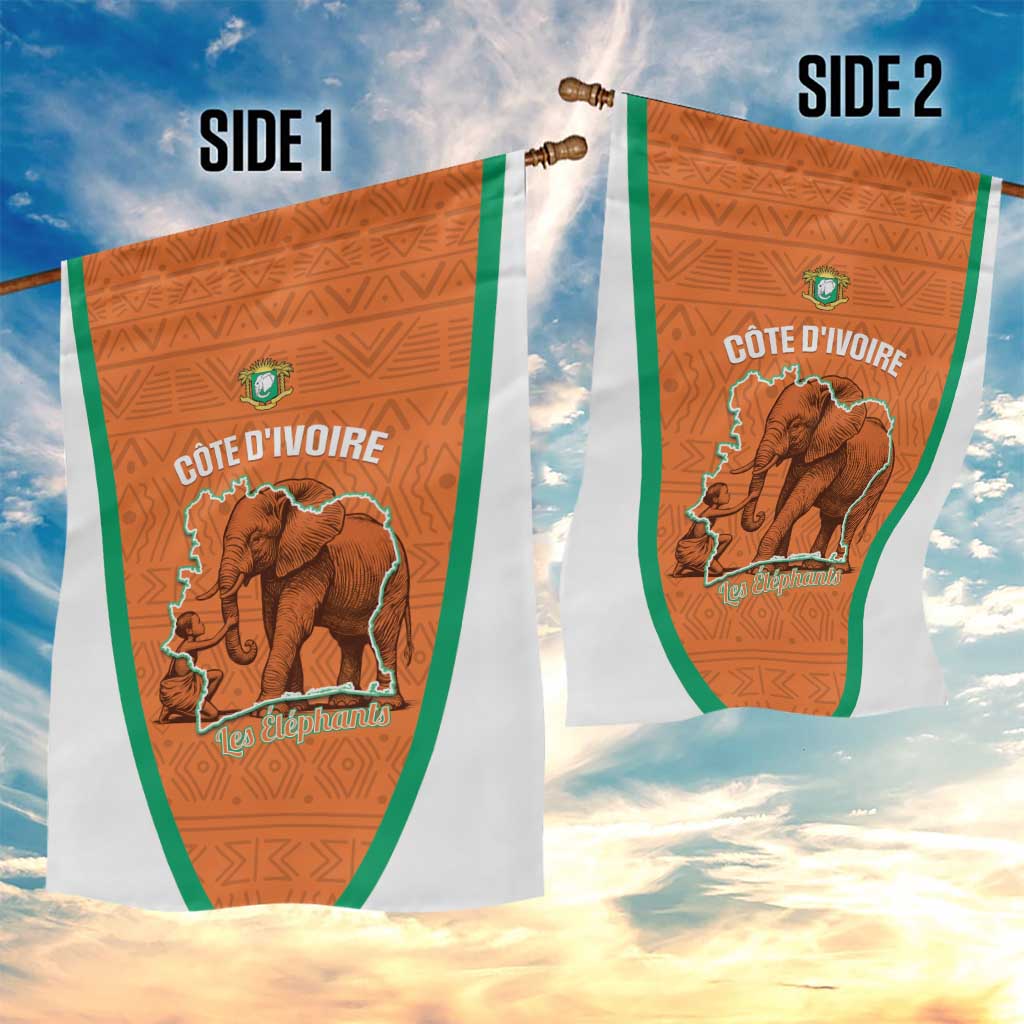 Ivory Coast Football Garden Flag 2026 Cote d'Ivoire Les Elephants Orange Version - African Pride