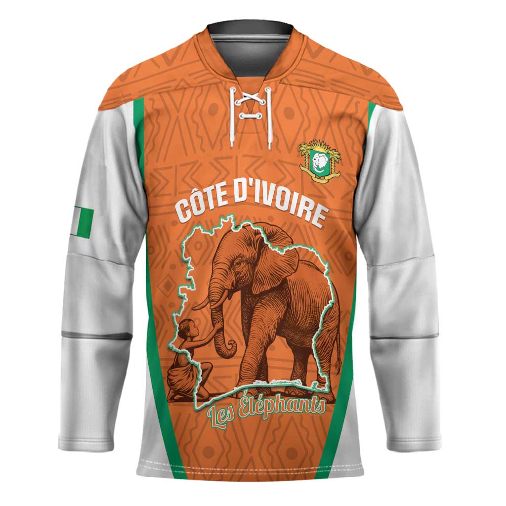 Custom Ivory Coast Football Hockey Jersey 2026 Cote d'Ivoire Les Elephants Orange Version - African Pride
