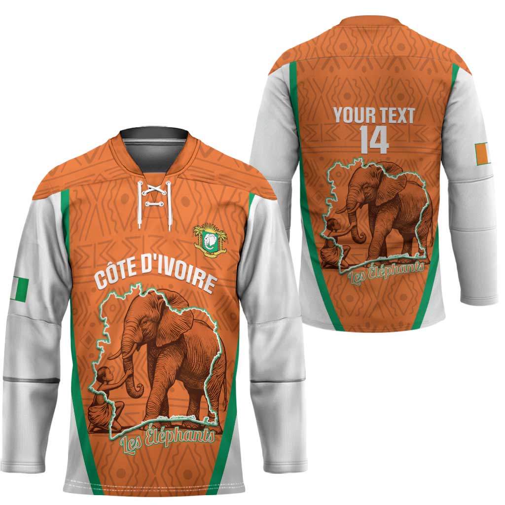 Custom Ivory Coast Football Hockey Jersey 2026 Cote d'Ivoire Les Elephants Orange Version - African Pride