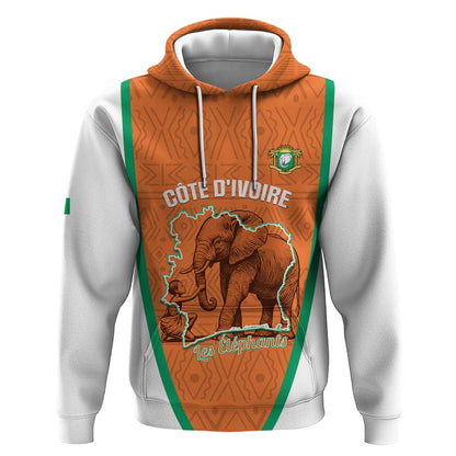 Custom Ivory Coast Football Hoodie 2026 Cote d'Ivoire Les Elephants Orange Version - African Pride