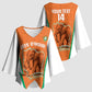 Custom Ivory Coast Football Kimono Sleeve Blouse 2026 Cote d'Ivoire Les Elephants Orange Version - African Pride