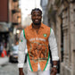 Custom Ivory Coast Football Long Sleeve Button Shirt 2026 Cote d'Ivoire Les Elephants Orange Version - African Pride