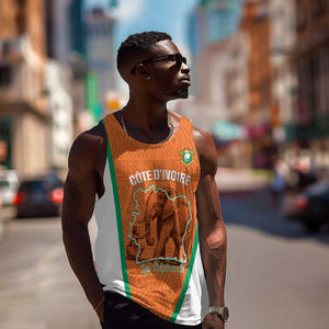 Custom Ivory Coast Football Men Tank Top 2026 Cote d'Ivoire Les Elephants Orange Version - African Pride