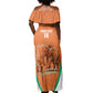 Custom Ivory Coast Football Off Shoulder Maxi Dress 2026 Cote d'Ivoire Les Elephants Orange Version - African Pride