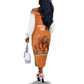 Custom Ivory Coast Football Off The Shoulder Long Sleeve Dress 2026 Cote d'Ivoire Les Elephants Orange Version - African Pride