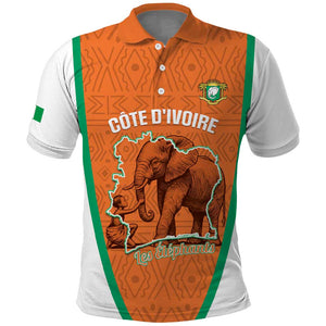 Custom Ivory Coast Football Polo Shirt 2026 Cote d'Ivoire Les Elephants Orange Version LT14