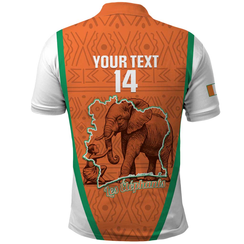 Custom Ivory Coast Football Polo Shirt 2026 Cote d'Ivoire Les Elephants Orange Version LT14