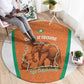 Ivory Coast Football Round Carpet 2026 Cote d'Ivoire Les Elephants Orange Version - African Pride