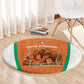 Ivory Coast Football Round Carpet 2026 Cote d'Ivoire Les Elephants Orange Version - African Pride