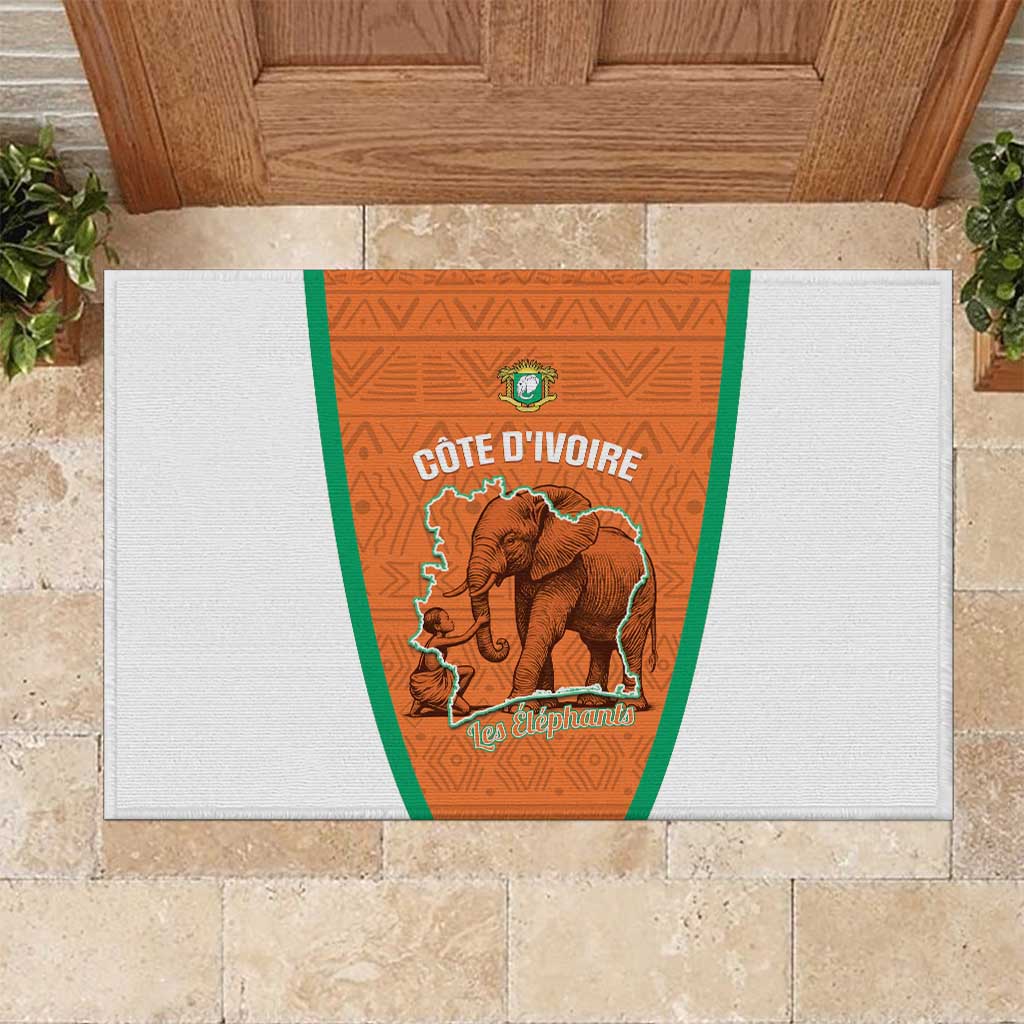 Ivory Coast Football Rubber Doormat 2026 Cote d'Ivoire Les Elephants Orange Version - African Pride