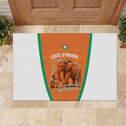 Ivory Coast Football Rubber Doormat 2026 Cote d'Ivoire Les Elephants Orange Version - African Pride