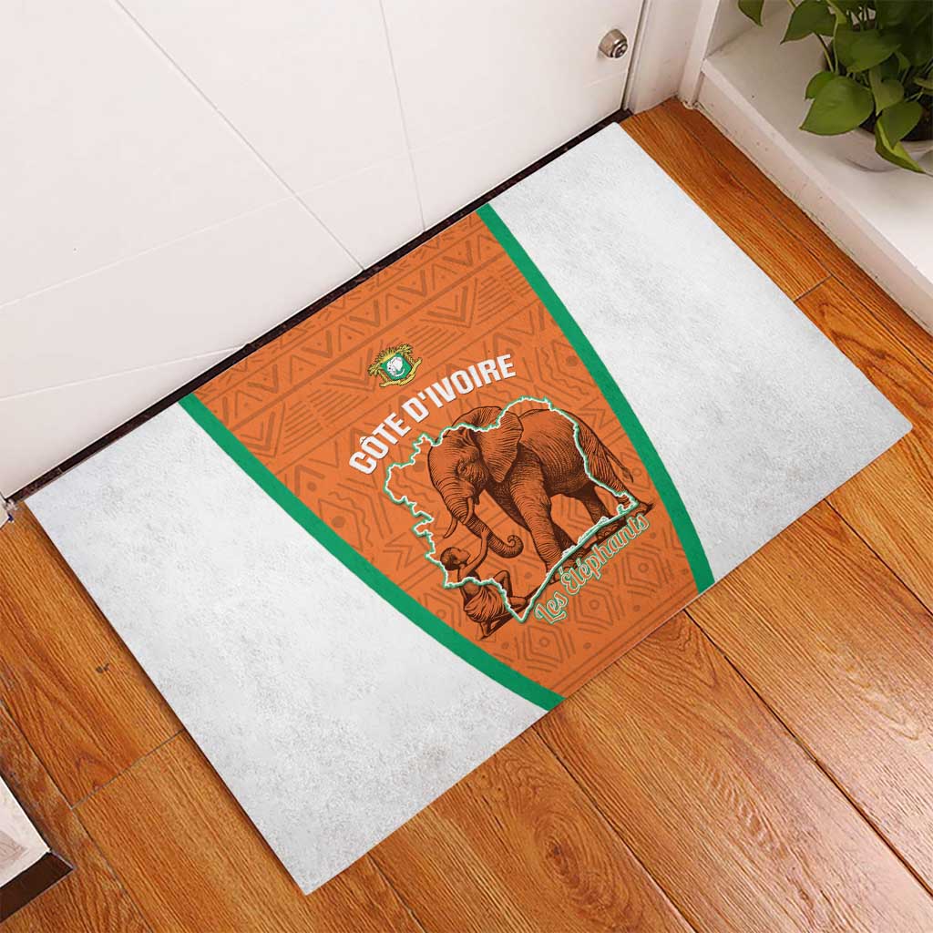 Ivory Coast Football Rubber Doormat 2026 Cote d'Ivoire Les Elephants Orange Version - African Pride