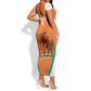 Custom Ivory Coast Football Short Sleeve Bodycon Dress 2026 Cote d'Ivoire Les Elephants Orange Version LT14
