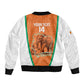 Custom Ivory Coast Football Sleeve Zip Bomber Jacket 2026 Cote d'Ivoire Les Elephants Orange Version - African Pride