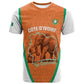 Custom Ivory Coast Football T shirt 2026 Cote d'Ivoire Les Elephants Orange Version LT14