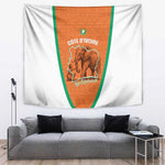 Ivory Coast Football Tapestry 2026 Cote d'Ivoire Les Elephants Orange Version - African Pride