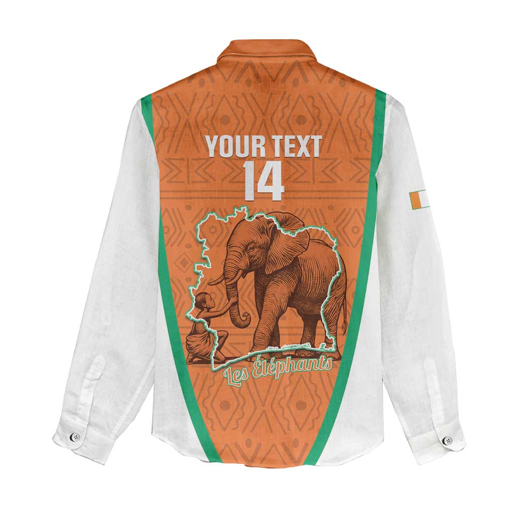 Custom Ivory Coast Football Women Casual Shirt 2026 Cote d'Ivoire Les Elephants Orange Version - African Pride