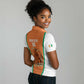 Custom Ivory Coast Football Women Polo Shirt 2026 Cote d'Ivoire Les Elephants Orange Version LT14