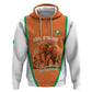 Custom Ivory Coast Football Zip Hoodie 2026 Cote d'Ivoire Les Elephants Orange Version - African Pride