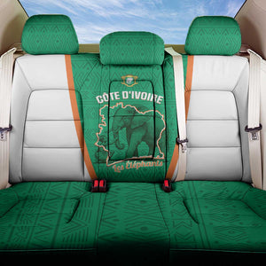 Ivory Coast Football Back Car Seat Cover 2026 Cote d'Ivoire Les Elephants Green Version - African Pride