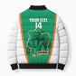 Custom Ivory Coast Football Bomber Puffer Jacket 2026 Cote d'Ivoire Les Elephants Green Version - African Pride