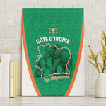 Ivory Coast Football Canvas Wall Art 2026 Cote d'Ivoire Les Elephants Green Version - African Pride
