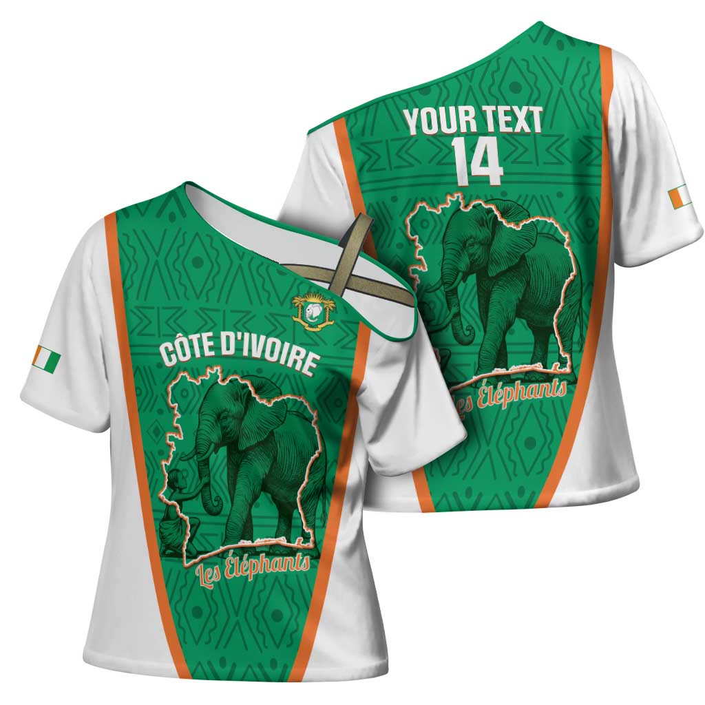 Custom Ivory Coast Football Cross Shoulder Shirt 2026 Cote d'Ivoire Les Elephants Green Version - African Pride