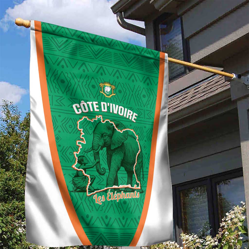 Ivory Coast Football Garden Flag 2026 Cote d'Ivoire Les Elephants Green Version - African Pride