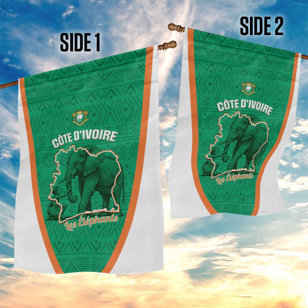 Ivory Coast Football Garden Flag 2026 Cote d'Ivoire Les Elephants Green Version - African Pride